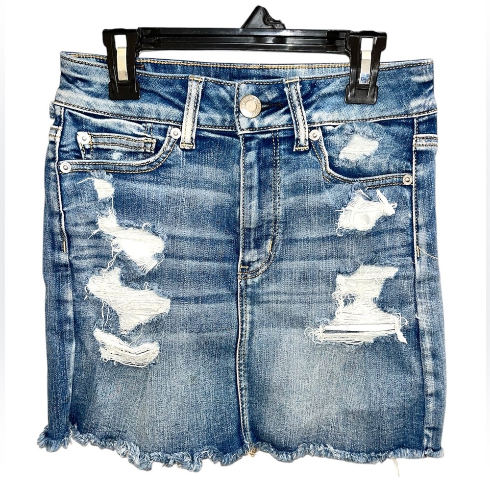 American Eagle Distressed Denim Skirt